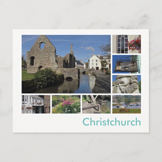 Christchurch multi-image postkarte (Vorderseite)