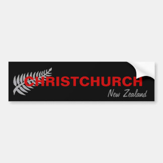 CHRISTCHURCH, NEUSEELAND AUTOAUFKLEBER