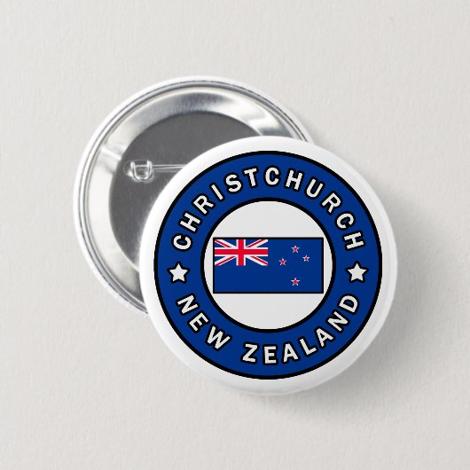 Christchurch Neuseeland Button (Vorne & Hinten)