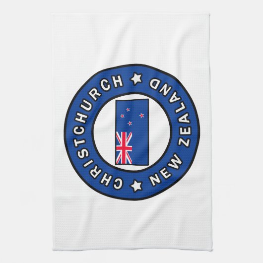 Christchurch Neuseeland Geschirrtuch (Vertikal)