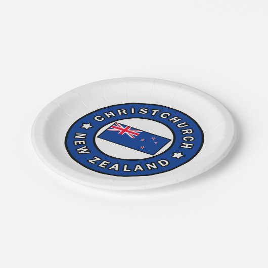 Christchurch Neuseeland Pappteller (Schrägansicht)