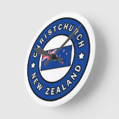 Christchurch Neuseeland Runde Wanduhr (Winkel)