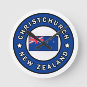 Christchurch Neuseeland Runde Wanduhr (Vorderseite)