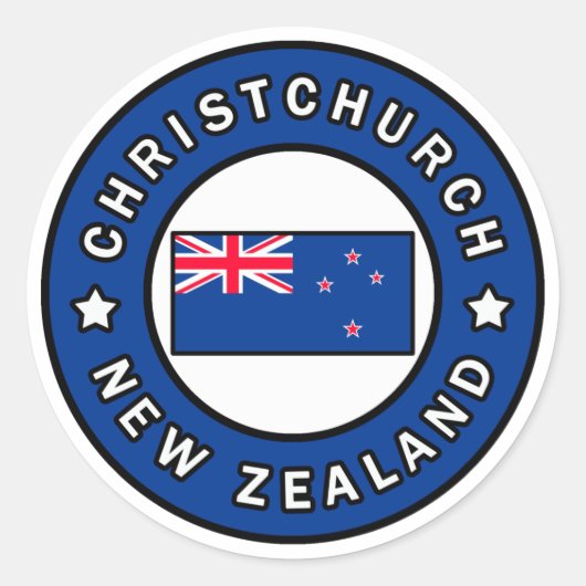 Christchurch Neuseeland Runder Aufkleber (Vorderseite)
