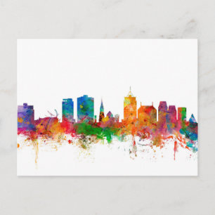 Christchurch New Zealand Skyline Postkarte