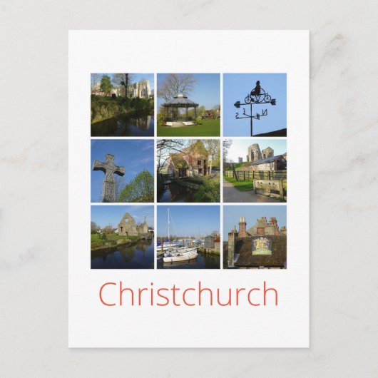 Christchurch Postkarte (Vorderseite)