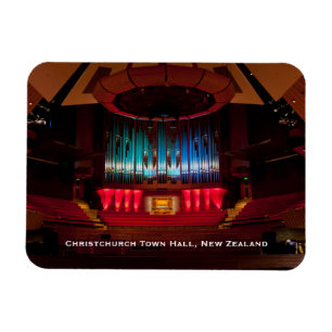 Christchurch Town Hall Auditorium und Orgel Magnet