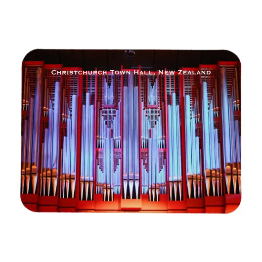 Christchurch Town Hall Orgel Magnet (Horizontal)