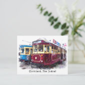 Christchurch Tram Postcard Postkarte (Stehend Vorderseite)