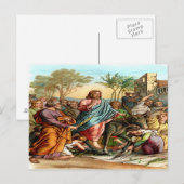 Christeintrag in Postkarte (Vorne/Hinten)