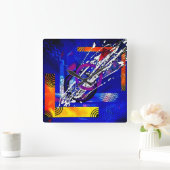 CHRISTÈLE-Chabrette Quadratische Wanduhr (Zuhause)