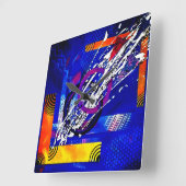 CHRISTÈLE-Chabrette Quadratische Wanduhr (Winkel)