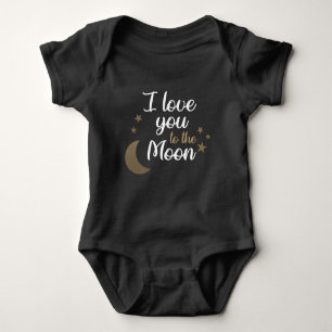 Christelijke Baby Romper - Ich Liebe Sie zum Mond Baby Strampler