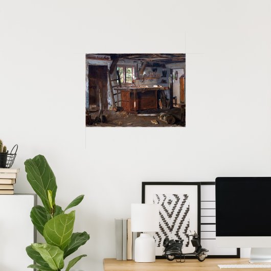 Christen Dalsgaard A Carpenter's Workshop Poster (Heimbüro)