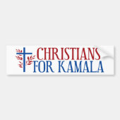 Christen für Kamala 2024 Wahl Blaues Kreuz Autoaufkleber (Vorne)