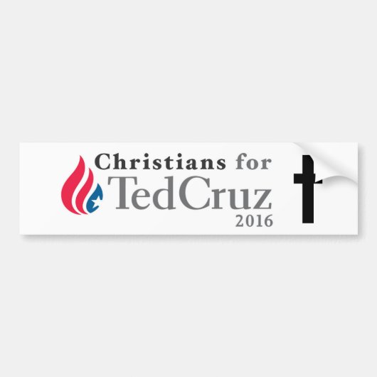 CHRISTEN für Präsidenten-Autoaufkleber Ted Cruz! Autoaufkleber (Vorne)