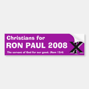 Christen für Ron Paul Autoaufkleber