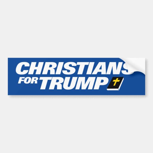 Christen für Trump 2024 Autoaufkleber (Vorne)