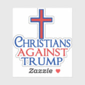 Christen gegen Trump Laptop Aufkleber (Blatt)