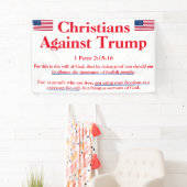 Christen gegen Trumpfprotest Banner (Insitu)