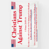 Christen gegen Trumpfprotest Banner (Vertikal)