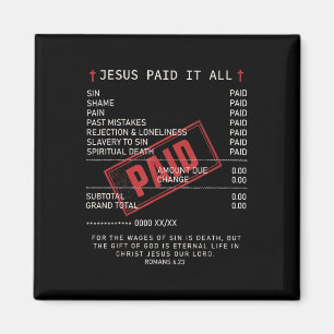 Christen Jesus Bezahlt Alles Lustiger Jesus Spruch Magnet