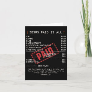 Christen Jesus zahlte es alles lustige Jesus Spric Karte