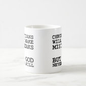 Christen machen Fehler, nicht Gott lustig Kaffeetasse (Mittel)