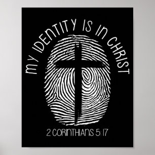 Christen Mein Identität ist in Jesus Christus Bibe Poster