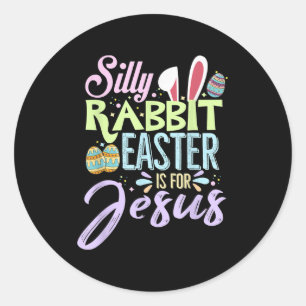 Christen Niedlich Bunny Albern Rabbit Oster Runder Aufkleber