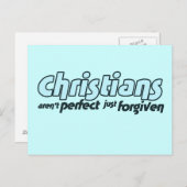 Christen sind nicht perfekt, nur vergeben postkarte (Vorne/Hinten)
