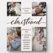 Christened Foto Collage Christening Keepake Fotoplatte (Vorderseite)