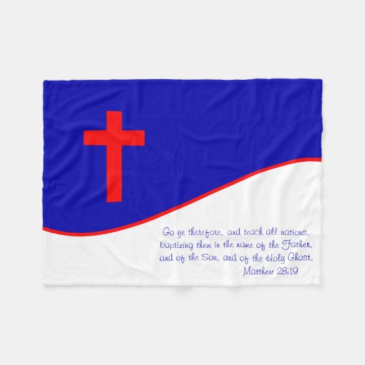 Christenflagge Inspiriert Fleecedecke (Vorderseite (Horizontal))