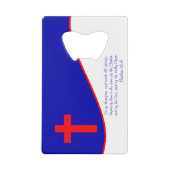 Christenflagge Inspiriert Geldkarten Flaschenöffner (Vorderseite)