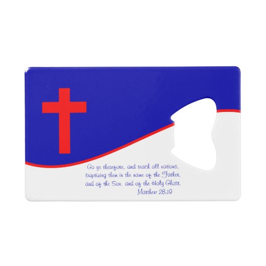 Christenflagge Inspiriert Geldkarten Flaschenöffner (Vorderseite (Horizontal))