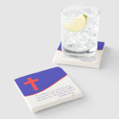 Christenflagge Inspiriert Steinuntersetzer (Seitenansicht)