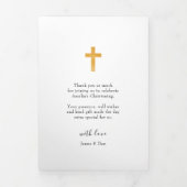 Christening 6 Photo Thank You Dreifach Gefaltete Karte (Cover)