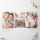 Christening 6 Photo Thank You Dreifach Gefaltete Karte (Innenseite)