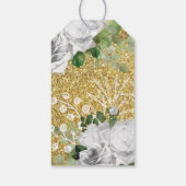 Christening Angels Gold Glitzer Gender Neutral Geschenkanhänger (Rückseite)