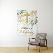 Christening Angels Gold Glitzer Gender Neutral Wandteppich (Beispiel)