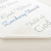 Christening Baby Boy Blue Rattle Medium Sherpadecke (3/4)