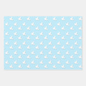 Christening Blue Cross Dove Geschenkpapier Set (Vorderseite 2)