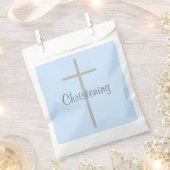 Christening Boy Light Blue Silver Cross Gevor Bag Geschenktütchen (Ausgeschnitten)