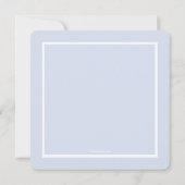 Christening Calligraphy Blue Foto Einladung (Rückseite)