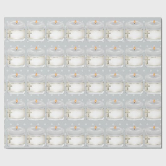 Christening Candles Geschenkpapier (Saum)