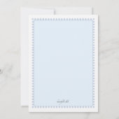 Christening Cross Blue Einladung (Rückseite)