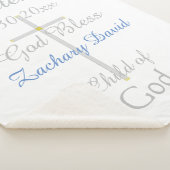 Christening Cross Boy Blue Star Rattle Medium Sherpadecke (3/4)