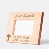 Christening Cross Individuelle Name und Datum Geätzte Rahmen (Links)