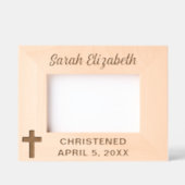 Christening Cross Individuelle Name und Datum Geätzte Rahmen (Vorderseite)