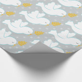 Christening Dove Geschenkpapier (Ecke)